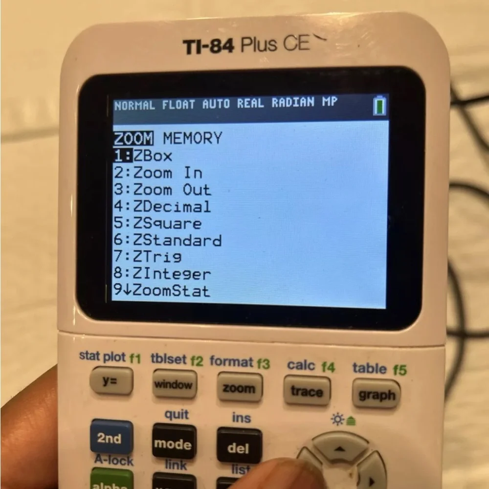 Texas Instruments TI-84 Plus CE White Graphing Calculator Tested W Case Cable